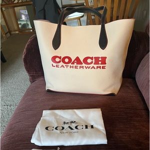 Coach Medium Leather Tote Bag